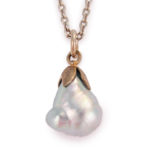 South Sea Pearl and 19 karat white gold