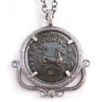 Roman coin set in sterling silver