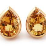Yellow sapphires in 18 karat gold
