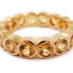 Yellow sapphires set in 18 karat gold