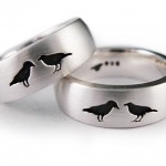 Sterling silver Crow rings